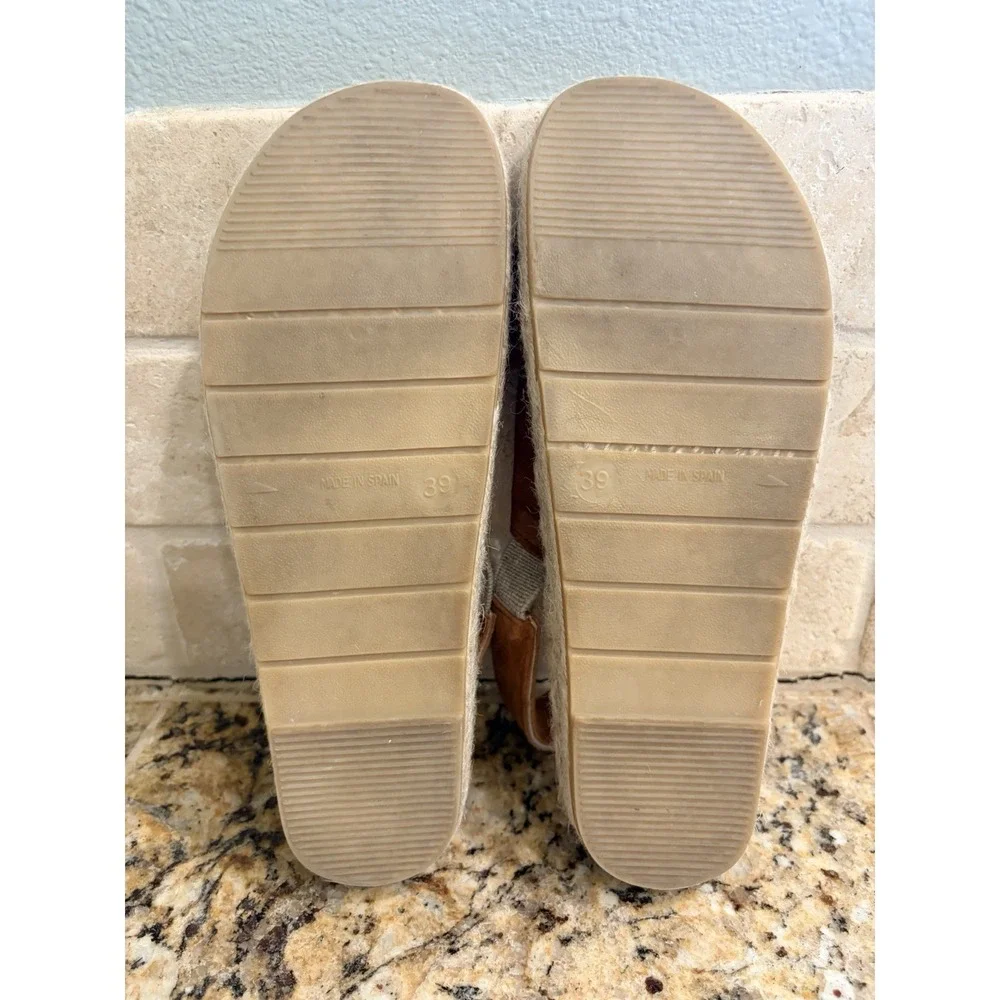 La Manual Marina Suede Leather Espadrille Sandals Comfort Shoes Spain 39 8.5-9